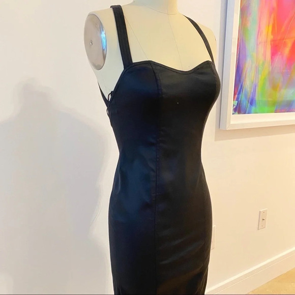 Moschino Black Mini Dress XS Vintage - Picture 3 of 15